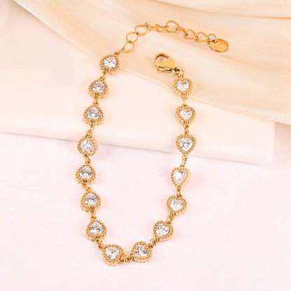 Heart Tennis Bracelet