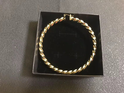 Twisted Gold Hoop Earrings