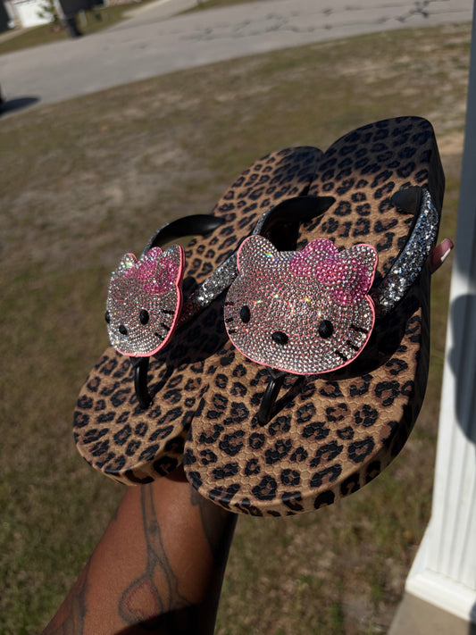 Leopard Luxe Kitty Slides