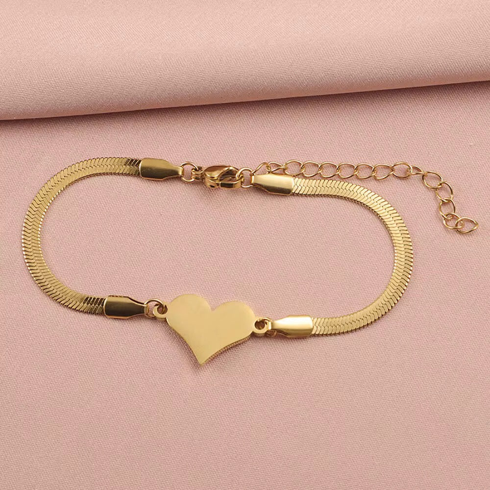 Sweetheart Snake Chain Bracelet