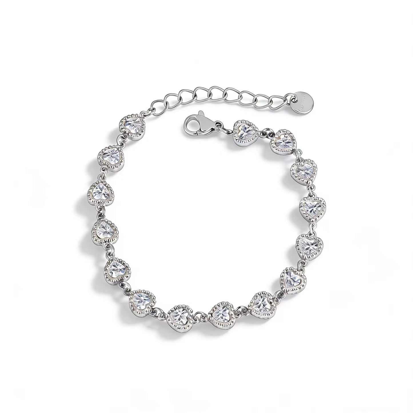 Heart Tennis Bracelet
