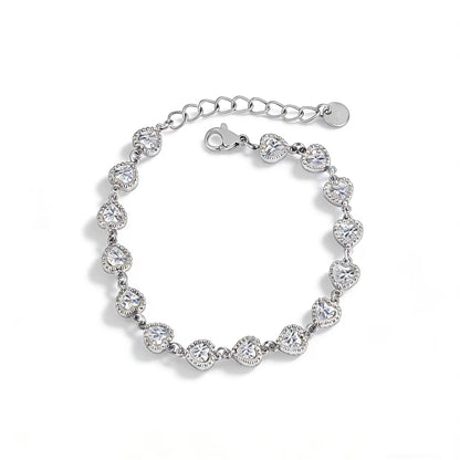 Heart Tennis Bracelet