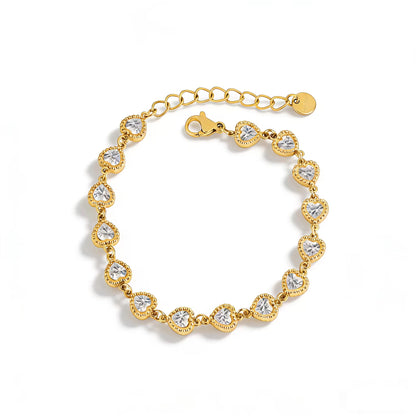 Heart Tennis Bracelet