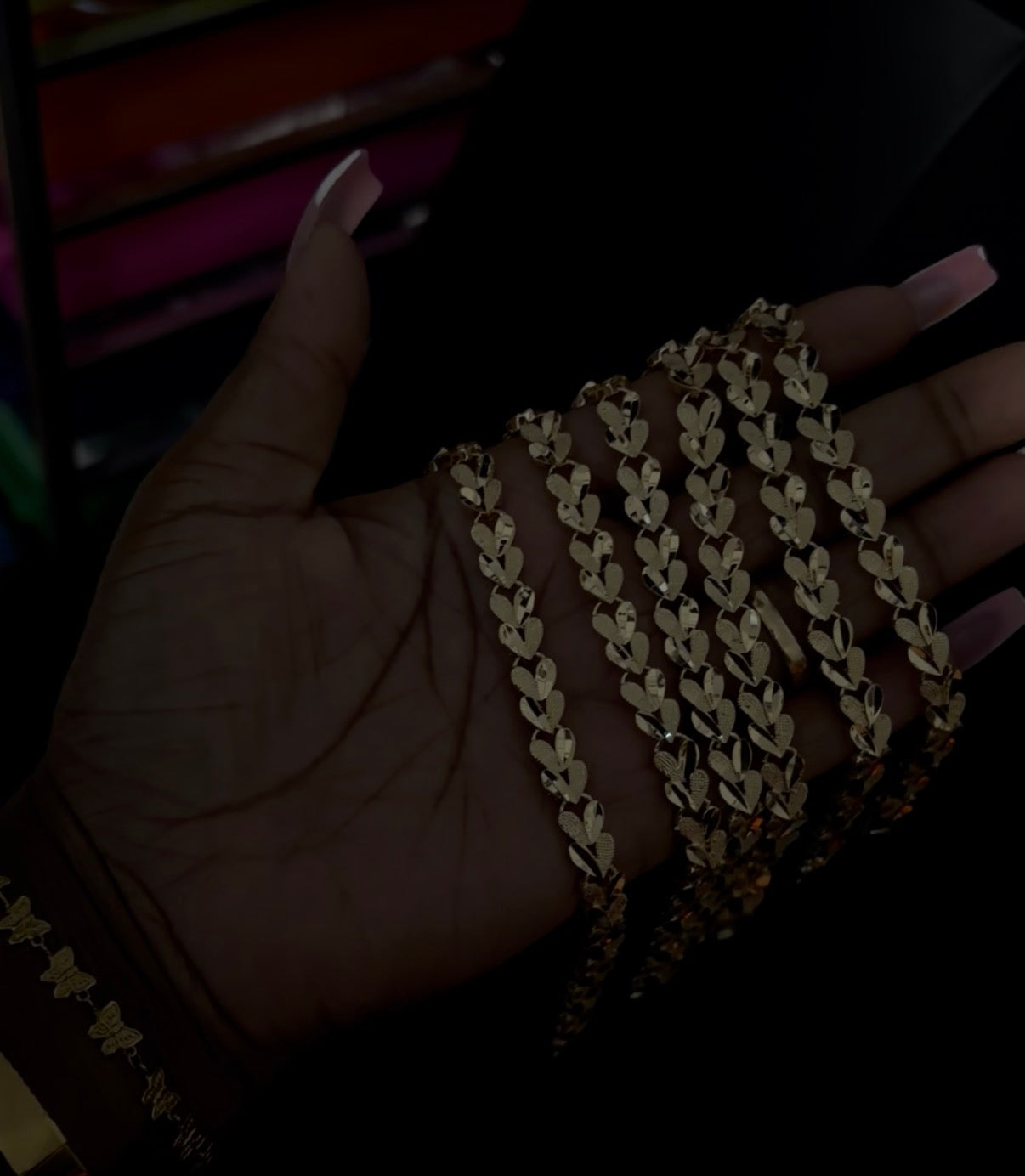 Gold Heart Link Bracelet