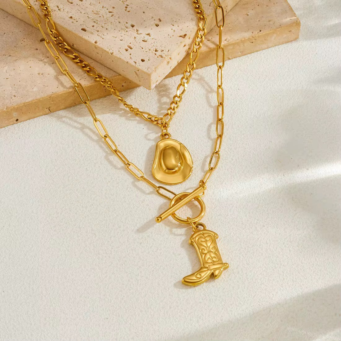 Golden Western Charm Necklace