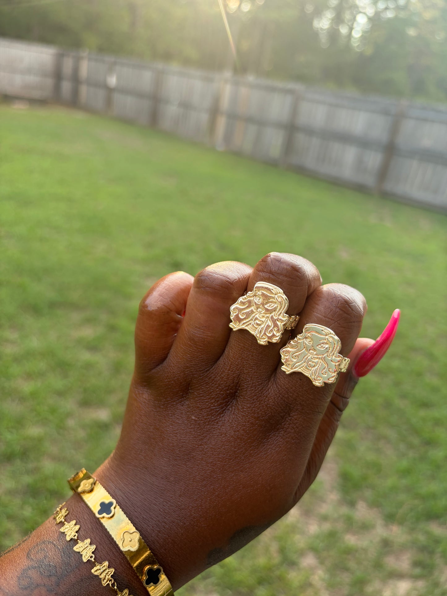 Golden Bratz Doll Statement Ring
