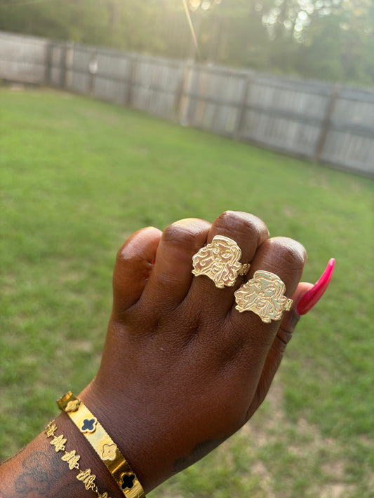 Golden Bratz Doll Statement Ring